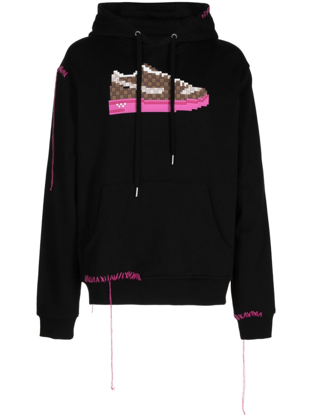 Mostly Heard Rarely Seen 8-Bit graphic-print cotton hoodie - Black