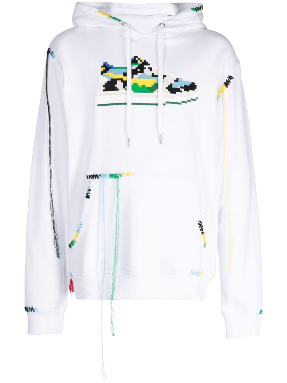 Image 1 of Mostly Heard Rarely Seen 8-Bit sneaker-print cotton hoodie