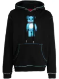 Mostly Heard Rarely Seen 8-Bit bear-print cotton hoodie - Black