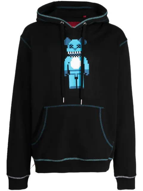 Mostly Heard Rarely Seen 8-Bit bear-print cotton hoodie