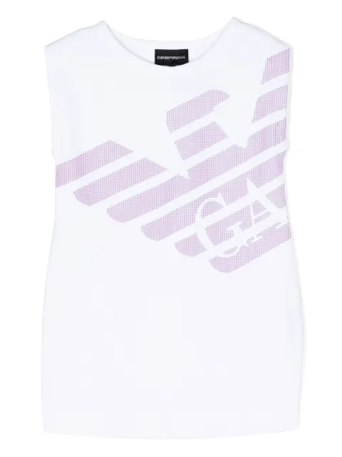 Emporio Armani Kids sleeveless graphic-print dress
