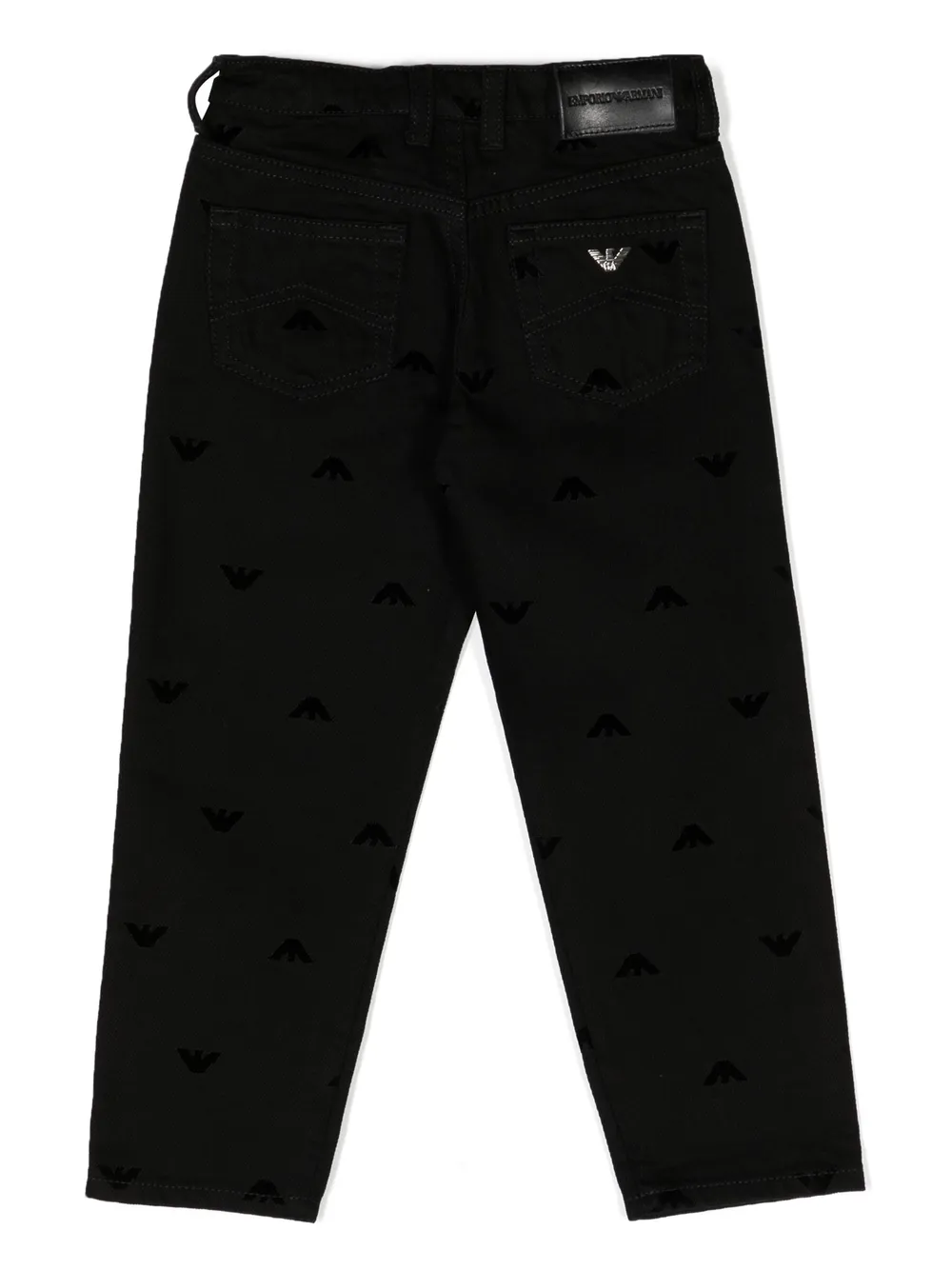 Emporio Armani Kids Jeans met logoprint - Zwart