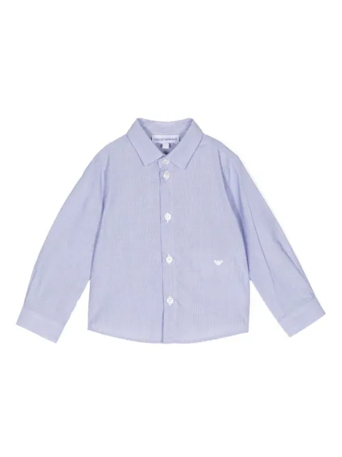 Emporio Armani Kids - embroidered-logo long-sleeve shirt