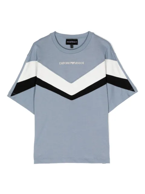 Emporio Armani Kids - horizontal stripe print T-shirt