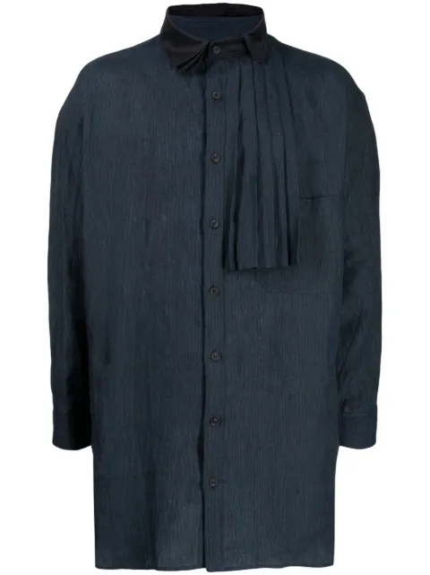 Yohji Yamamoto chemise en coton à détails plissés