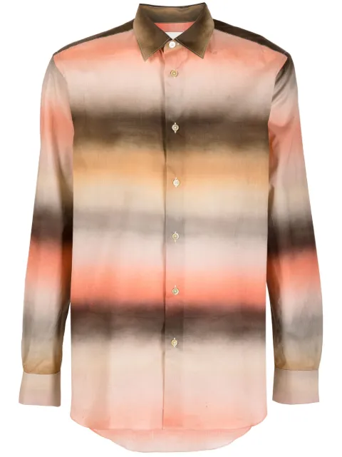 Paul Smith ombré-effect stripe-pattern shirt