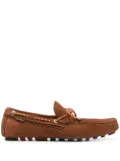 PS Paul Smith tie-fastening suede mocassins - Brown