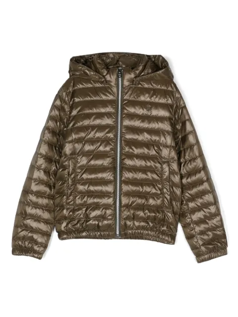 Herno Kids logo-detail hooded padded jacket