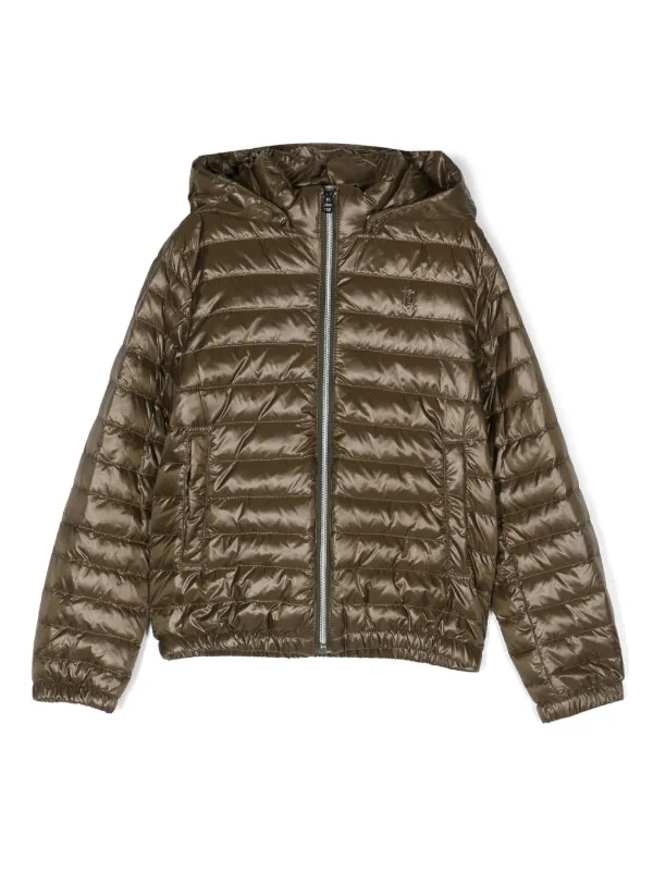 ヘルノ⭐︎ジャケット⭐︎8歳 Herno Kids ロゴ フーデッド パデッドジャケット | グリーン | FARFETCH JP