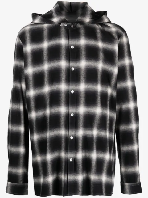 Mostly Heard Rarely Seen gradient-effect scarf-detail shirt 