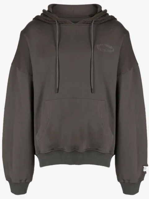 Mostly Heard Rarely Seen cable-knit cotton hoodie