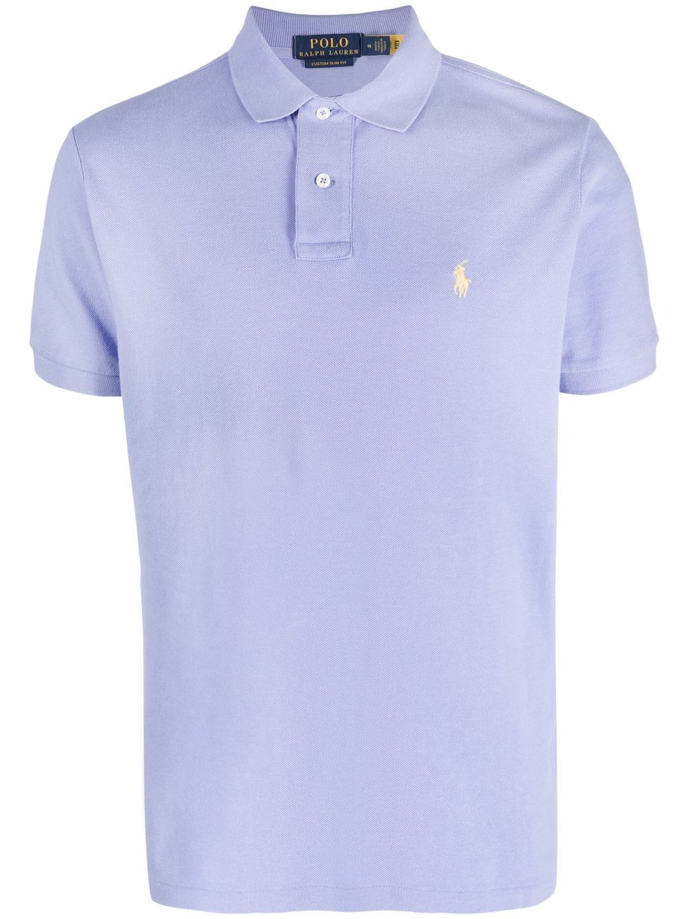 Polo Ralph Lauren Embroidered-logo Short-sleeved Polo Shirt In Blue