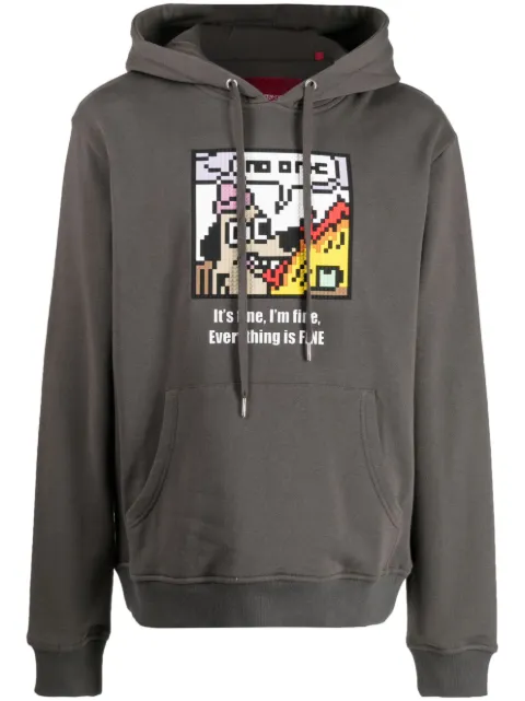 Mostly Heard Rarely Seen 8-Bit graphic-print cotton hoodie