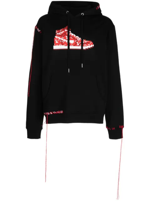 Mostly Heard Rarely Seen 8-Bit embroidered-detail cotton hoodie