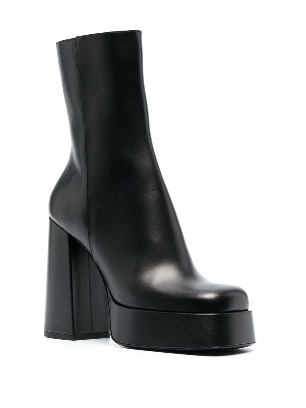 Shop Versace Aevitas 120mm Single-platform Boots In Black