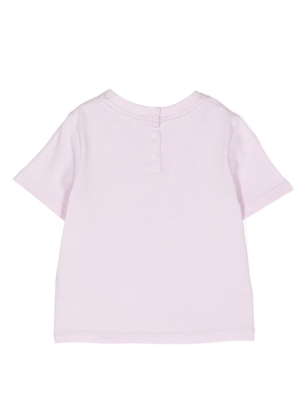 Emporio Armani Kids T-shirt met logoprint - Paars