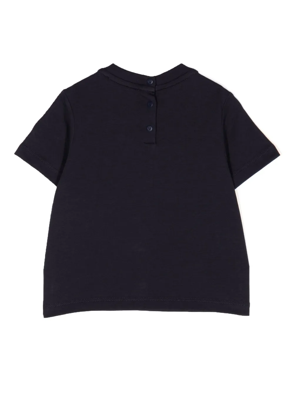 Emporio Armani Kids T-shirt met logo van stras - Blauw