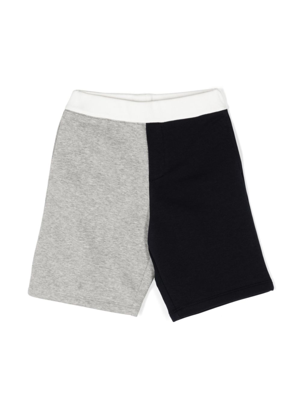 Emporio Armani Kids colour-block track shorts - Black