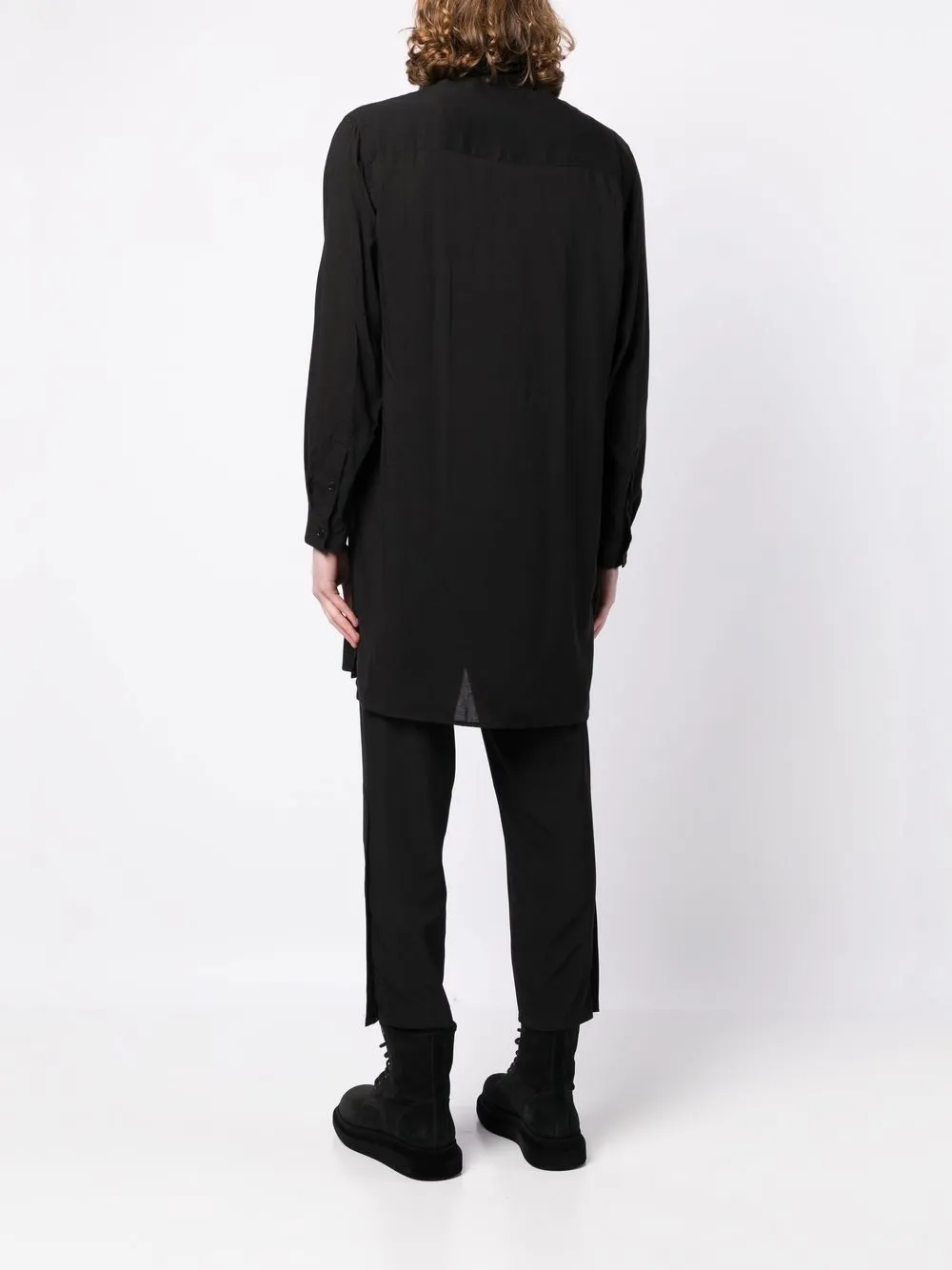 YOHJI YAMAMOTO ASYMMETRIC-COLLAR LONG-SLEEVE SHIRT