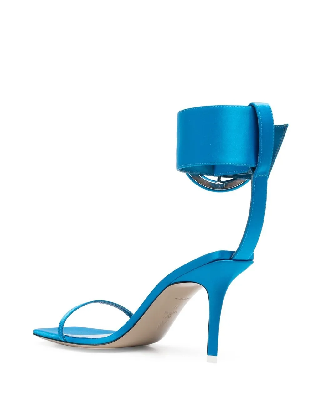 Shop Attico Open-toe Buckle-detail Sandals In Blue