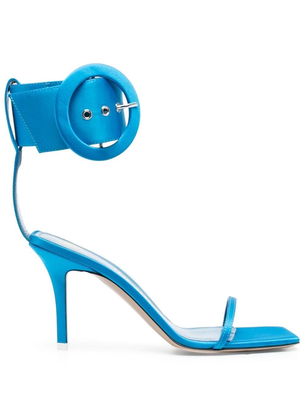 Shop Attico Open-toe Buckle-detail Sandals In Blue