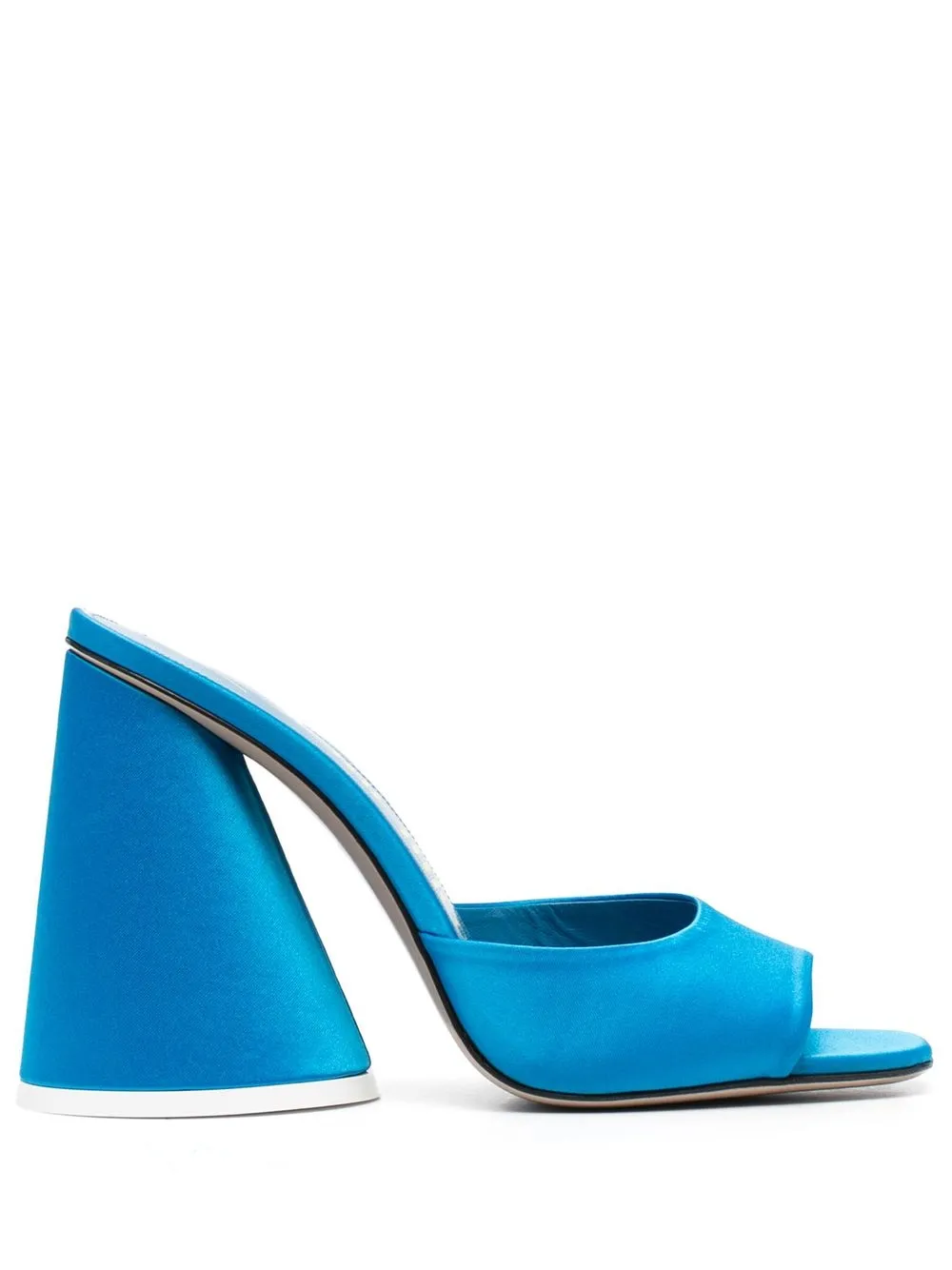 Attico Luz Satin Mules In Blue
