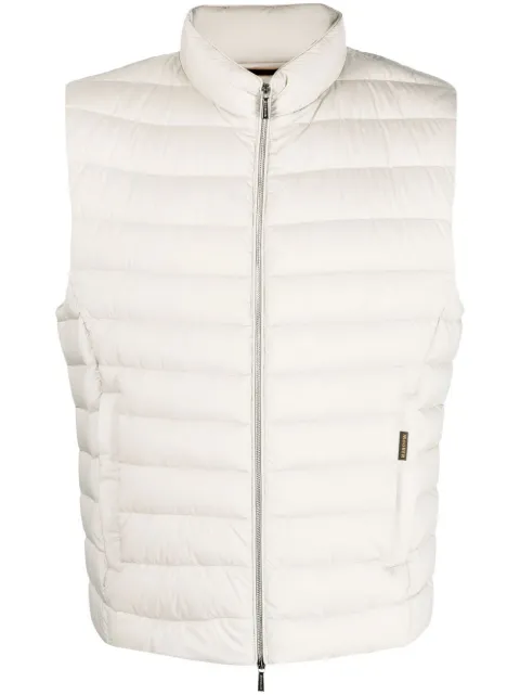 Moorer padded zip-up gilet 