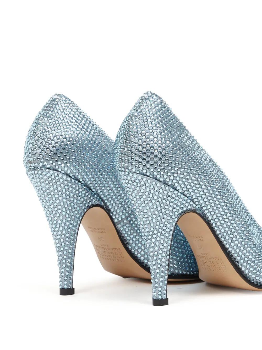 Maison Margiela Tabi 110mm rhinestone-embellished pumps Blue