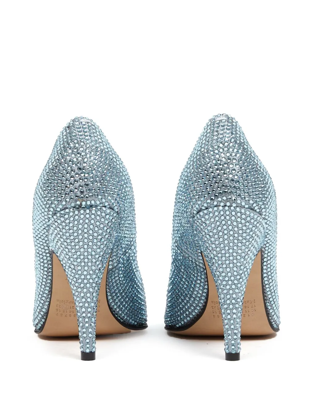 Maison Margiela Tabi 110mm rhinestone-embellished pumps Blue