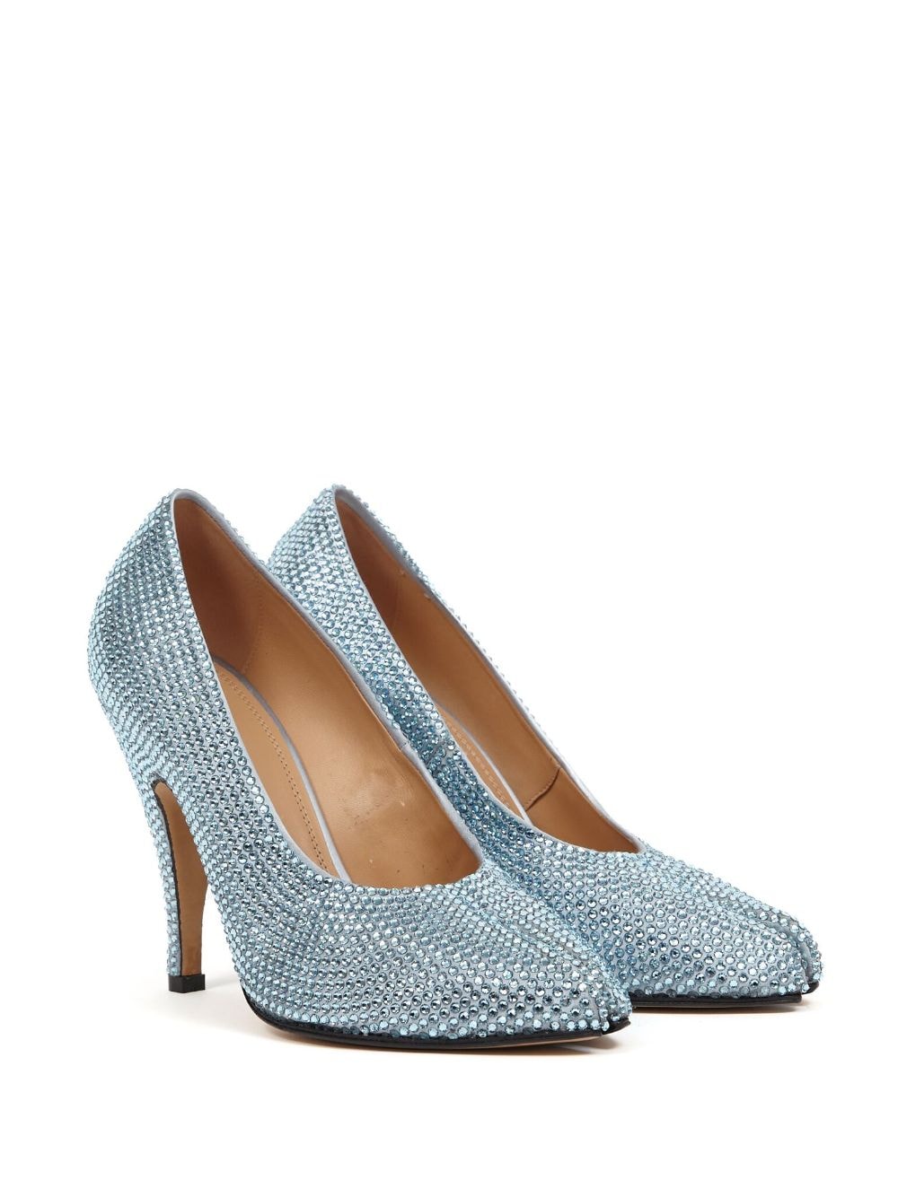 Maison Margiela Tabi 110 pumps verfraaid met stras - Blauw