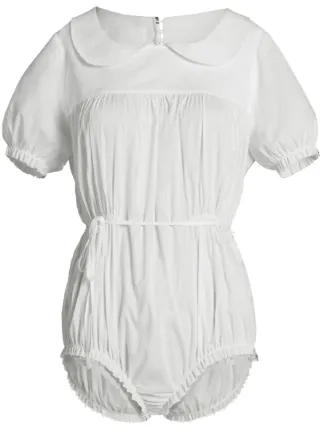 Maison Margiela four-stitch Cotton Bodysuit | White | FARFETCH