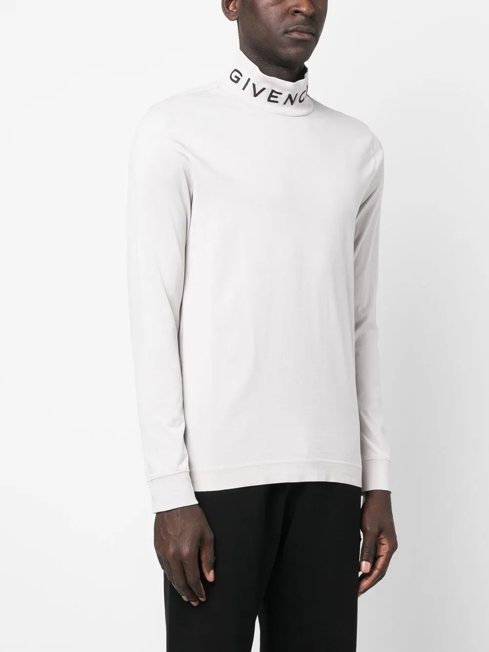 Givenchy Overhemd met logo-kraag Grijs