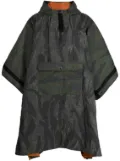 Mostly Heard Rarely Seen camouflage-pattern quilted hooded poncho - Green