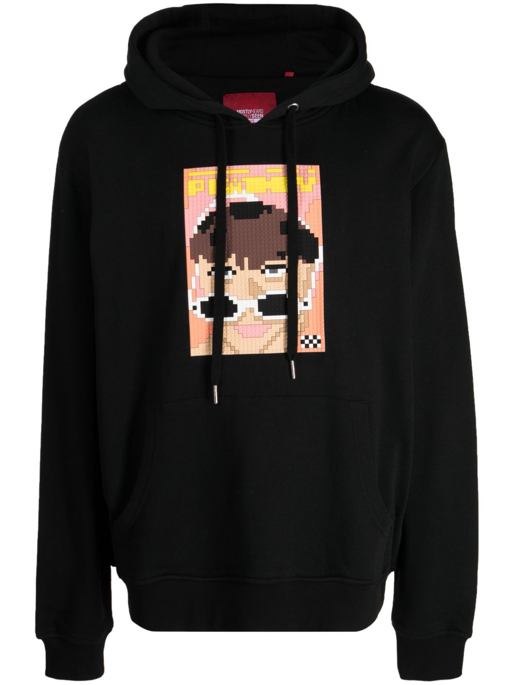 Mostly Heard Rarely Seen 8-Bit graphic-print cotton hoodie - Black