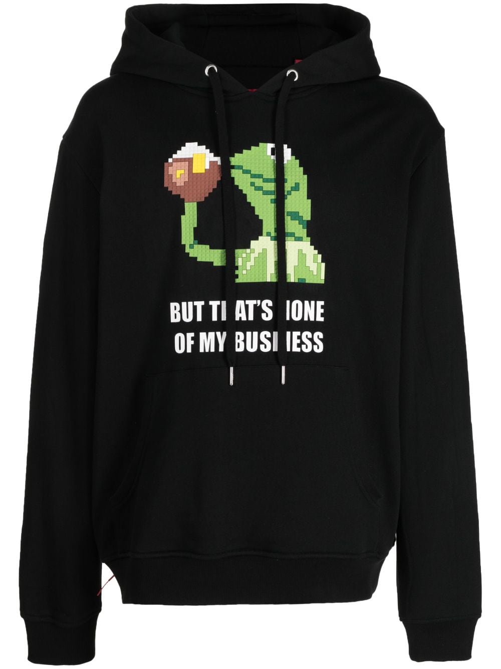 graphic-print cotton hoodie