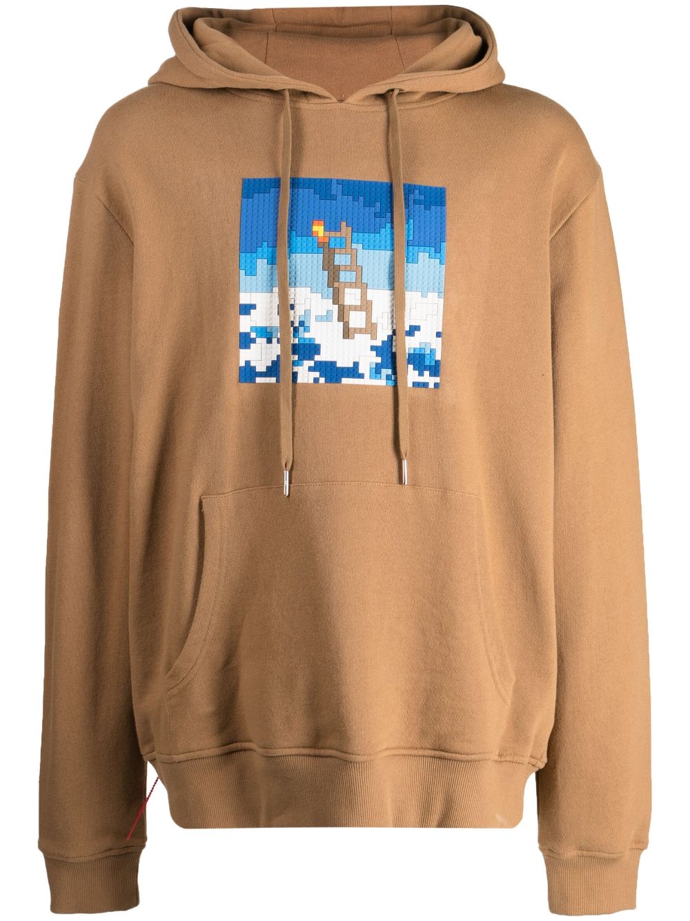 Mostly Heard Rarely Seen 8-Bit graphic-print cotton hoodie - Brown