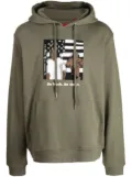 Mostly Heard Rarely Seen 8-Bit graphic-print cotton hoodie - Green