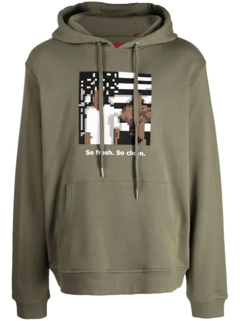 Mostly Heard Rarely Seen 8-Bit graphic-print cotton hoodie