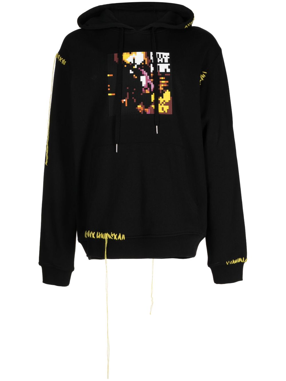 Mostly Heard Rarely Seen 8-Bit graphic-print cotton hoodie - Black