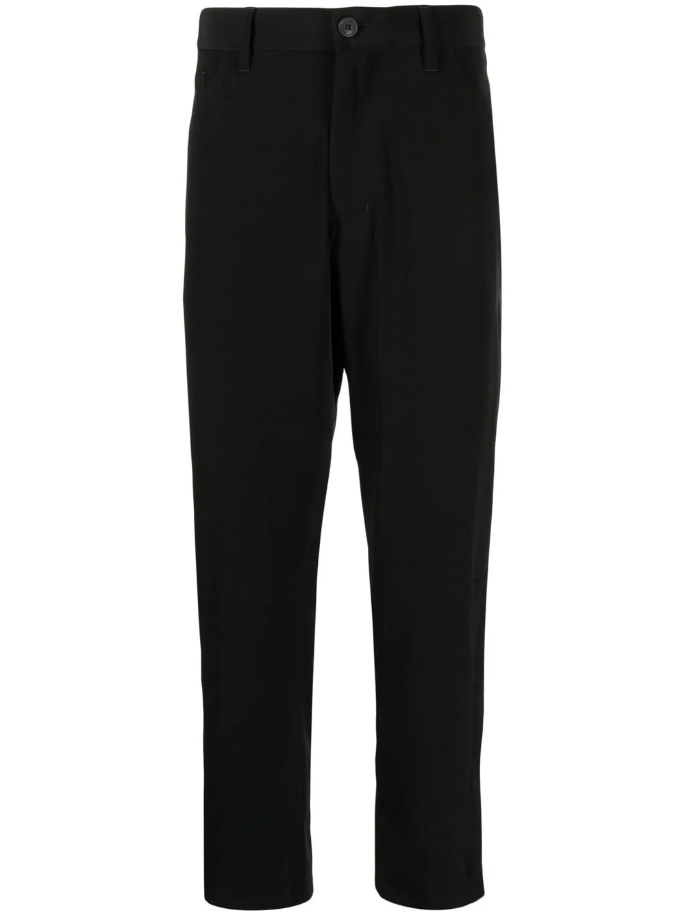 Yohji Yamamoto Cropped-leg Trousers In Black