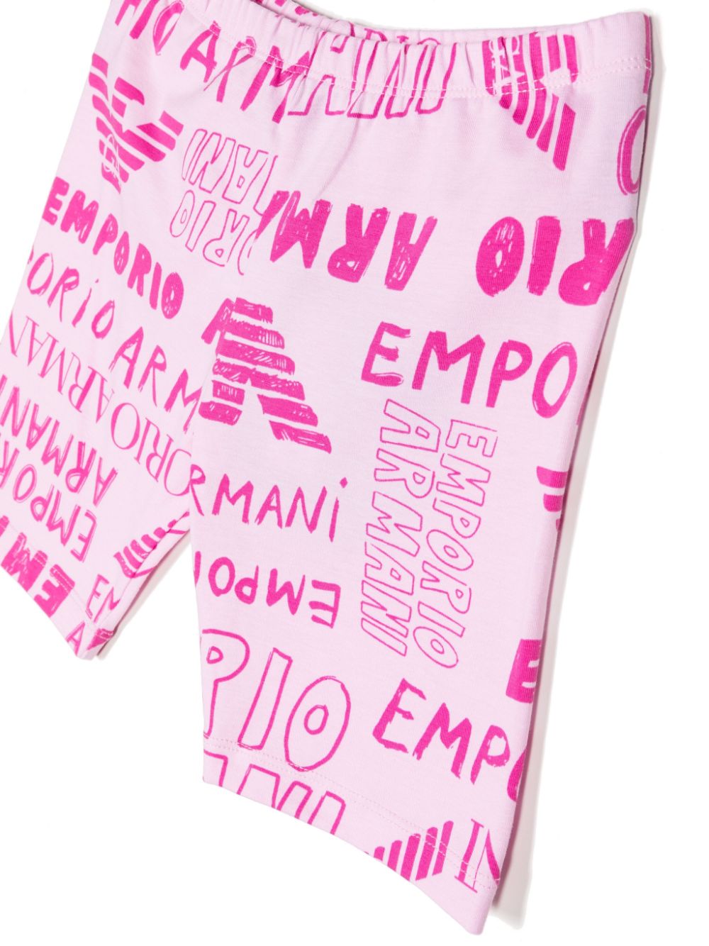 Shop Emporio Armani All-over Logo Print Shorts In Pink