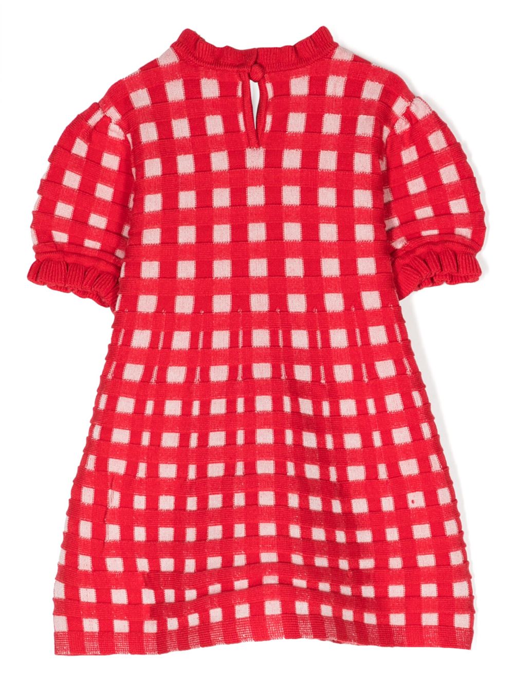 Emporio Armani Kids Geruite jurk - Rood