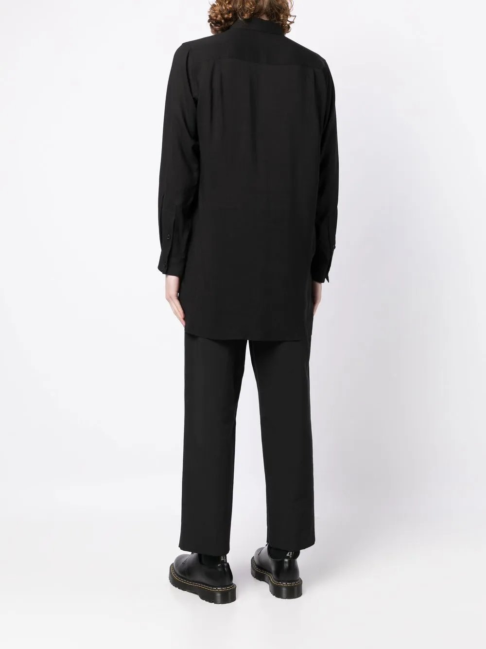 Yohji Yamamoto Chest-pocket Long-sleeve Shirt In Black