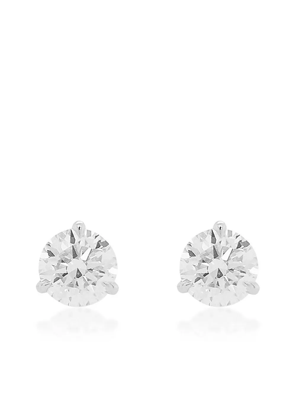 HYT JEWELRY 18KT WHITE GOLD DIAMOND STUD EARRINGS