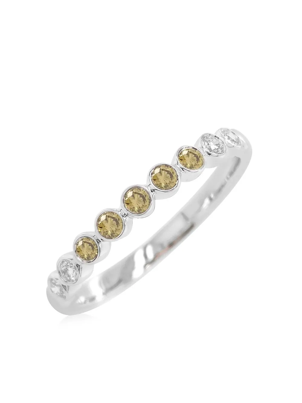 Shop Hyt Jewelry 18kt White Gold Diamond Ring In Silver