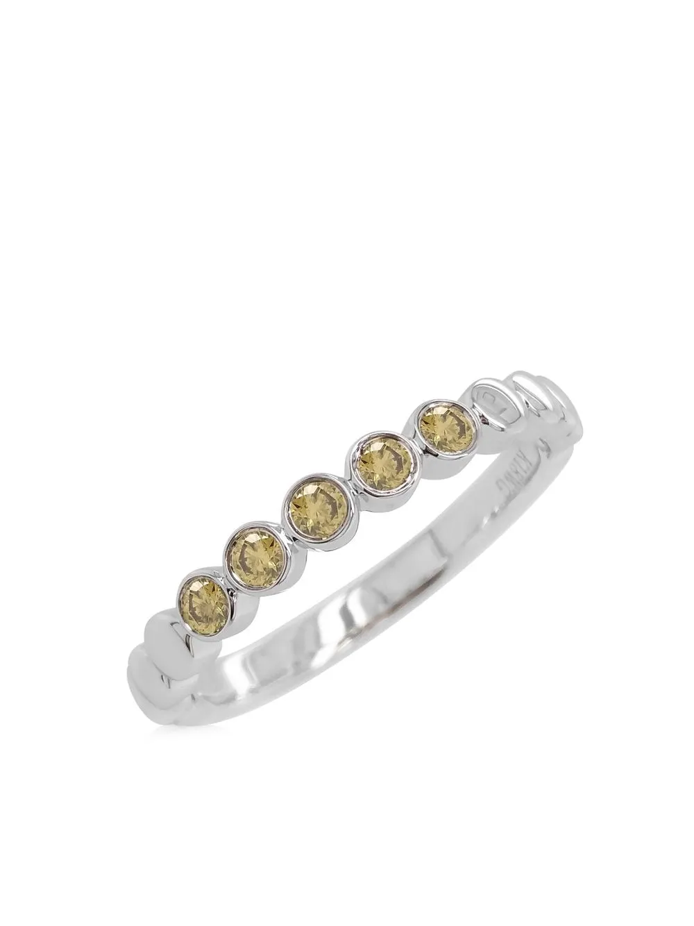 Shop Hyt Jewelry 18kt White Gold Diamond Ring In Silver