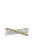 HYT Jewelry 18kt white gold crossover-detail diamond ring - Silver