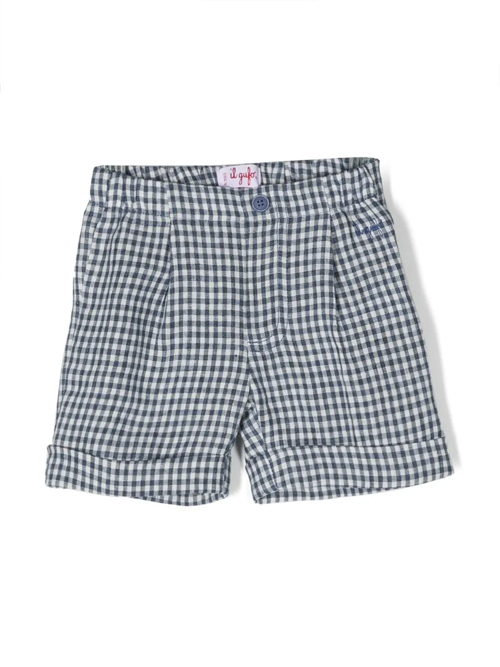 Il Gufo gingham-check linen shorts | Blue | Image 1