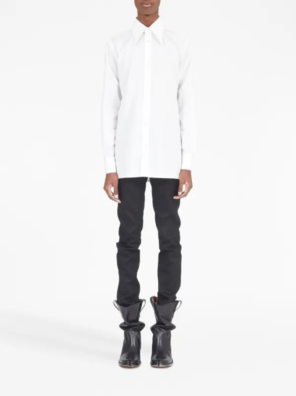 Maison Margiela pointed-collar Cotton Shirt | White | FARFETCH CA