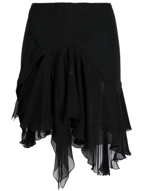 Versace jupe plissée à design asymétrique